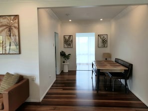 Dining room with Barclay leather seating, so comfy.