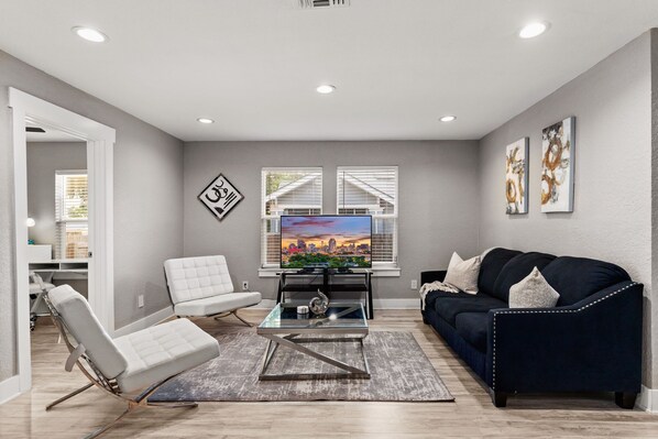 Living Room: Relax and unwind in the modern living room.