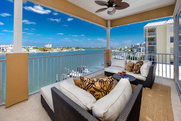 Enjoy Stunning Water Views from the Privacy of the End Unit Balcony!