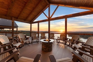 Sit around the fire and watch the gorgeous sunset!