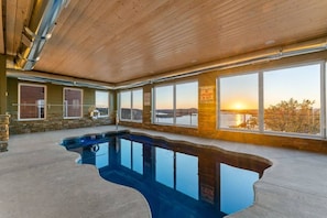 Private indoor pool with amazing view!