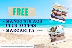 Sip, Sun, and Sizzle! Enjoy a FREE Margarita and Beach Club Access!