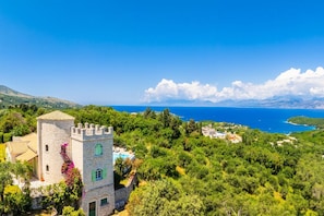 Beautiful villa with private pool, terrace, and garden with sea views