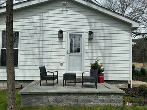 The side porch, off the main bedroom. Perfect for coffee in the morning.