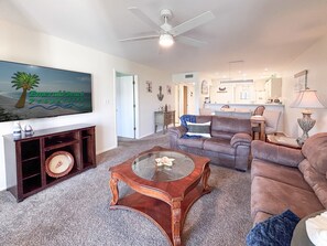 Large wall mounted flat screen TV