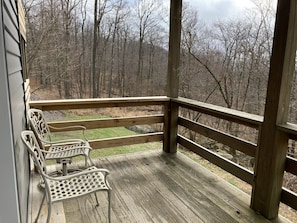 Back balcony overlooking the state forest