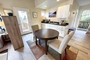 Table for two is perfect for an intimate dinner.