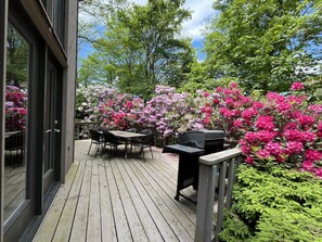 Grill up your favorite eats & dine al fresco on the front deck