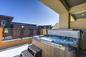Enjoy a private hot tub after a day of skiing or just relax after a day of shopping.