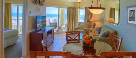 Living/Dining Area - NOTE Gulf Views are from Balcony, not windows