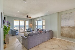 Living Room | Flat-Screen TV | Books