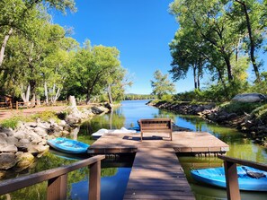 Boat Dock, Free Kayak Rentals Apr 1- Oct 31