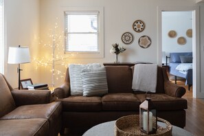 [Living Room] Double Sofas and LED Birch Tree.