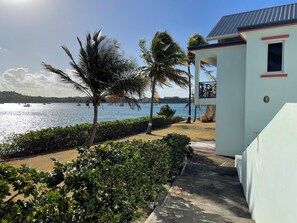 Sunrise over Prickly Bay. The top balcony is yours. Ideal for coffee & cocktails