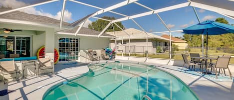 Palm Coast Vacation Rental | 3BR | 2BA | 1,700 Sq Ft | Small Step for Entry