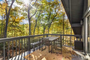 Take in the Fresh Mountain Air While Dining on the Back Deck