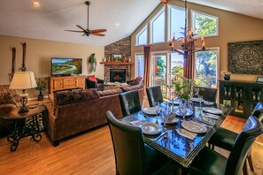 Spacious open-concept living area, blending comfort and style.