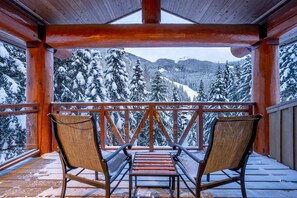 Beautiful Winter views of Whistler Peak and Dave Murray Downhill from the primary bedroom balcony