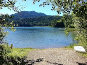 Spoon Lake just a small walk from the cabin