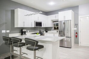 You can prepare any meal at home and enjoy it at the nearby dining table or breakfast bar