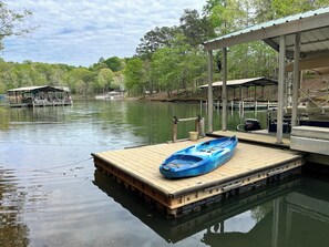 Total of 5 kayaks and a peddle boat plus lots of floating toys for the lake