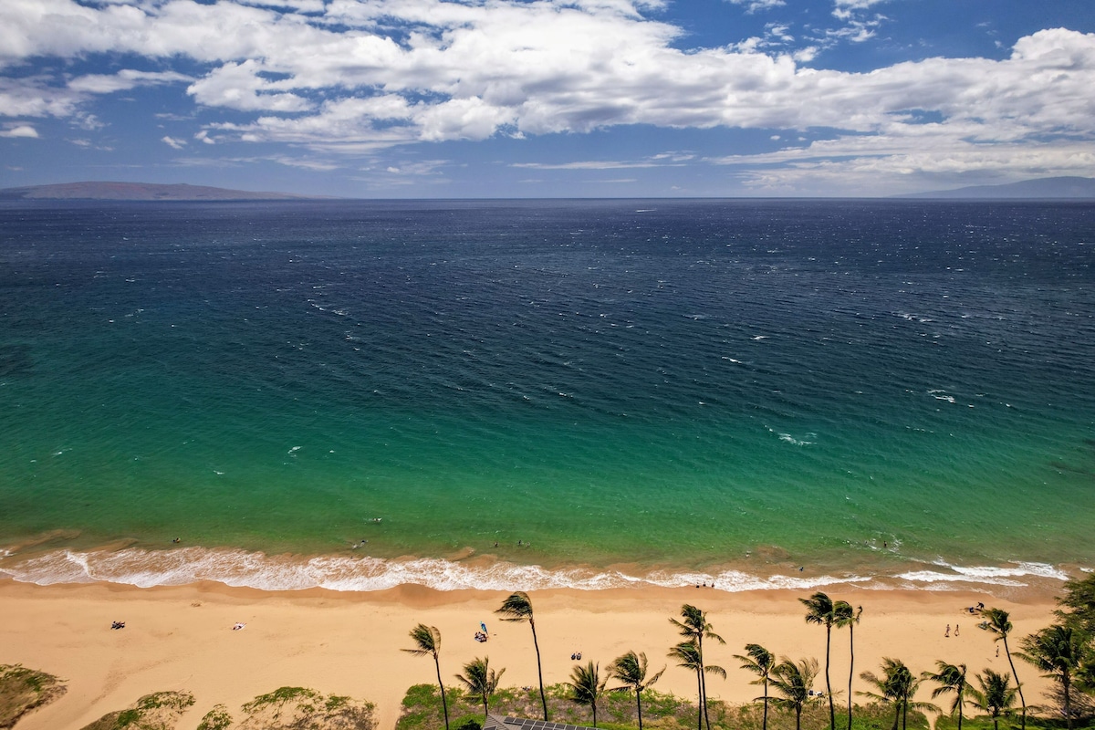 Best Ocean Views at Kihei Kai Nani #206 Steps to the beach 1 Bdrm / 1 Bath