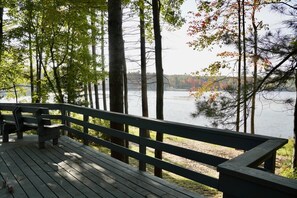 Wrap-around balcony overlooking the lake