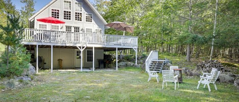 Frye Island Vacation Rental | 2BR | 1.5BA | Stairs Required | 1,300 Sq Ft