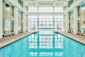 The Majestic Sun indoor pool is heated during the Fall, Winter, and Spring.