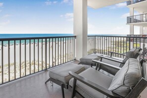 Expansive balcony with breath-taking beach views
