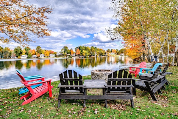 relaxing by the lake, in your very own private back yard