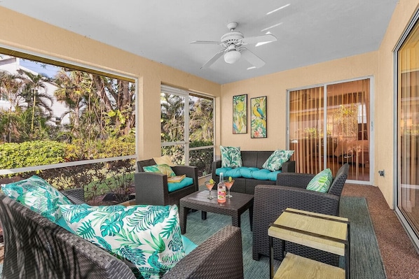 An outdoor oasis to sit back and relax