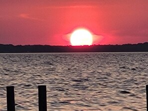 View of a Sunset on The Big Manistique Lake. 