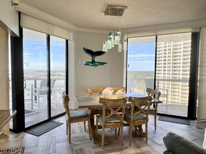 The condo has panoramic views from the ocean to the bay!