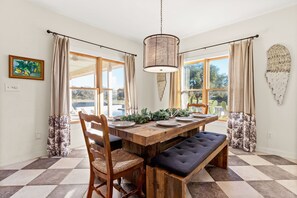 Dining table seats 8