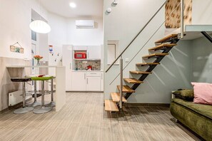 Kitchen with living room