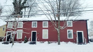 The only townhomes in NOTL's historic district. Three townhouses pictured.