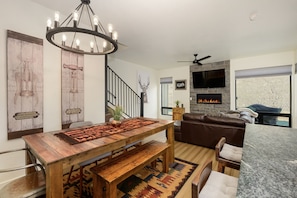 ust off of the living room, you will find a patio with a propane gas grill.