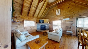 Indoors, Hardwood, Stained Wood, Couch, Furniture
