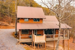 Architecture, Building, House, Cabin, Chair