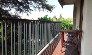Large south-facing balcony