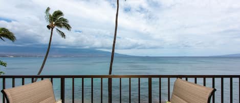 Balcony with direct ocean view