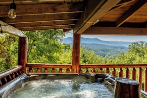 Seclusion and views from the 6-person hot tub.