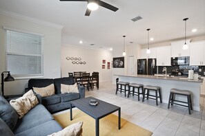 Living room/ Dining Room/Kitchen