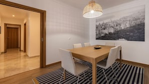 The dining area comfortably seats 6 people. #apartment #vacations #home #airbnb #lovely