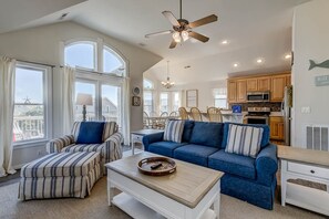 Top-Level Living Area with Deck Access