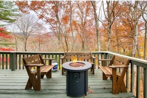 Propane Fire pit on deck