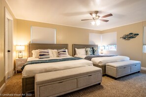 Bedroom 1: Double King room with crib and full bathroom attached