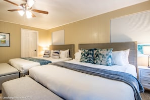 Bedroom 1: Double King room with crib and full bathroom attached