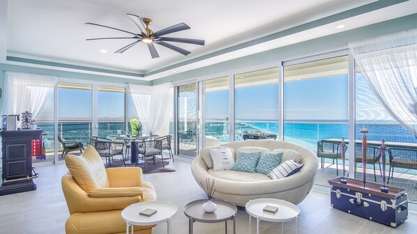 Stunning decor with wide open views!